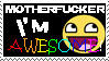 epic face with text 'motherfucker i'm awesome'